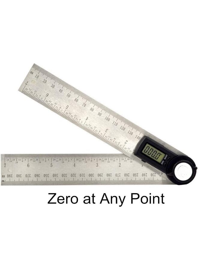 LAMAY Electronic digital display Angle protractor Stainless steel woodworking ruler Angle measuring instrument (Size : 300MM) - Image 3